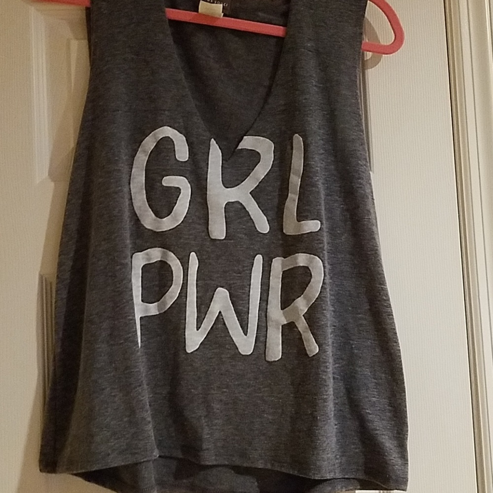 Bnwt trendy low cut womens blue /grey tank
